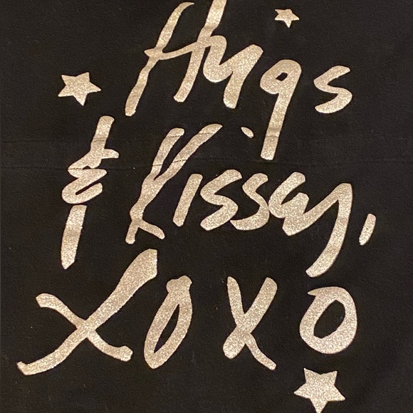 XOXO Loungewear Robe Coverup Zip Front Hoodie Black/Silver Sz M - Picture 2 of 9